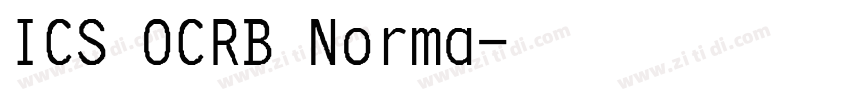 ICS OCRB Norma字体转换